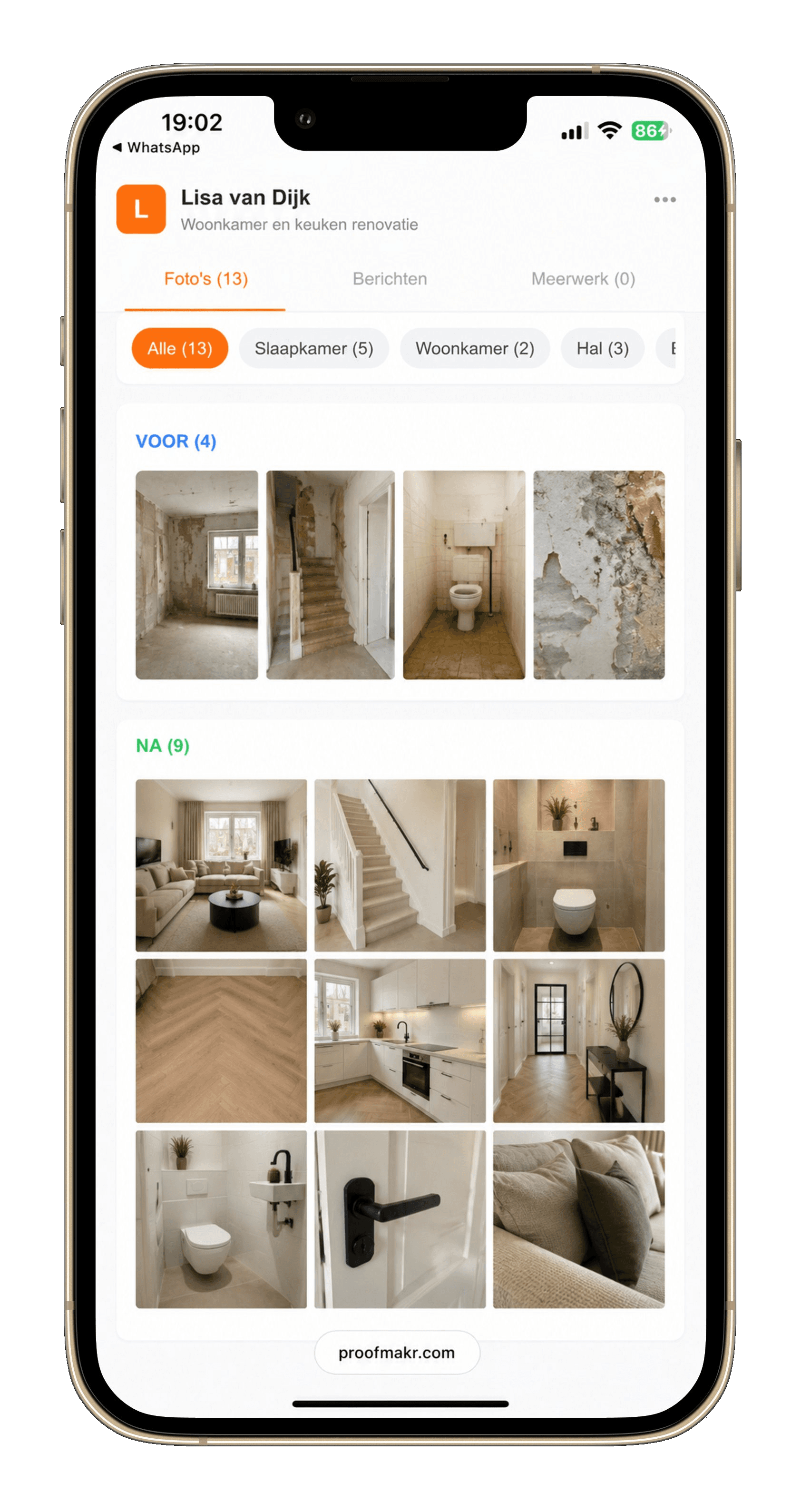 Stap 4 — Klant kijkt live mee